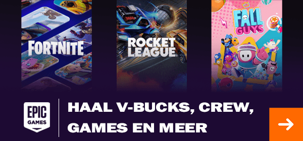 Haal V-Bucks, Crew, games en meer